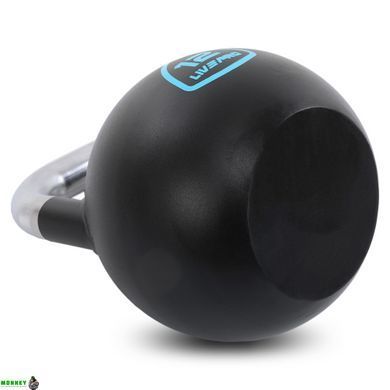 Гиря стальная окрашенная с хромированной ручкой LiveUp LP8042-12 12кг черный