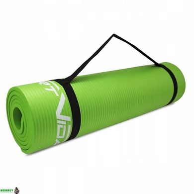 Коврик (мат) для йоги та фітнесу SportVida NBR 1 см SV-HK0248 Green