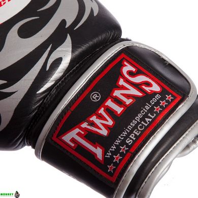 Рукавички боксерські шкіряні на липучці TWN TWINS-DRAGON-Rep 10-16 унцій кольори в асортименті