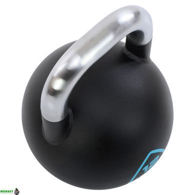 Гиря стальная окрашенная с хромированной ручкой LiveUp LP8042-12 12кг черный