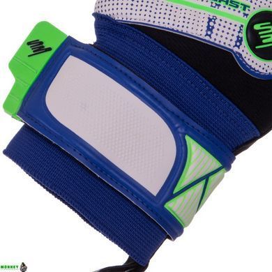 Перчатки вратарские SOCCERMAX GK-002 8 размер синий-салатовый