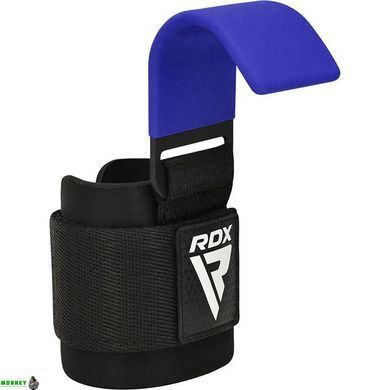 Гаки для тяги на зап'ястя RDX W5 Gym Hook Strap Blue Plus