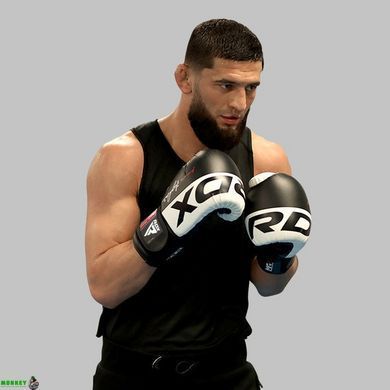 Боксерські рукавиці RDX F4 Boxing Sparring Gloves Hook&Loop WHITE/BLACK 12 унцій (капа у комплекті)