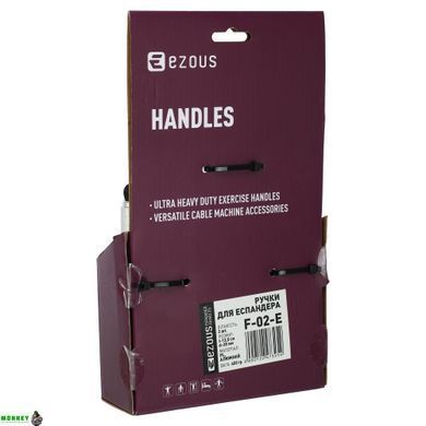 Ручки для еспандера та тренажера ALUMINUM HANDLES EZOUS F-02-E 2шт чорний