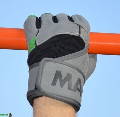 Перчатки для фитнеса MadMax MFG-860 Wild Grey/Green L