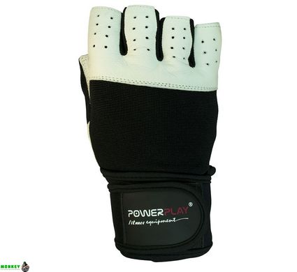 Перчатки для фитнеса и тяжелой атлетики PowerPlay 1069 черно-белые S