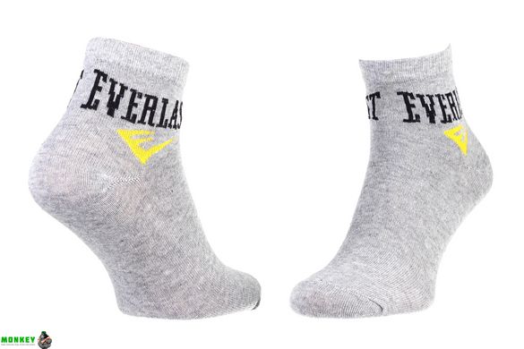 Шкарпетки EVERLAST QUARTER SOCKS 3 PAIR сірий Уні 35-40