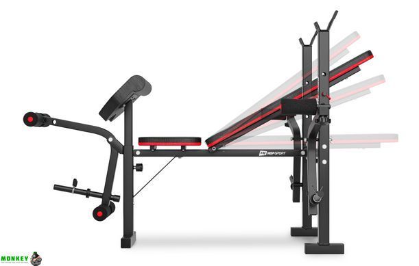 Набор Elitum Titan 68 кг со скамьей HS-1055 Pro, штангой и гантелями