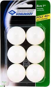 М'ячі Donic Elite 1звезда 40+ (6шт.) plastic white