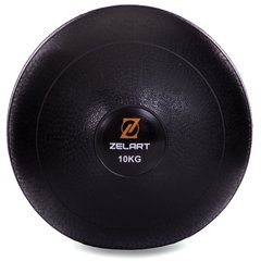 Мяч медицинский слэмбол для кроссфита Zelart SLAM BALL FI-2672-10 10кг черный