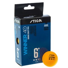 Набор мячей для настольного тенниса 6 штук STIGA SGA-1111-24 WINNER 2* (ABS, d-40мм, цвета в ассортименте)