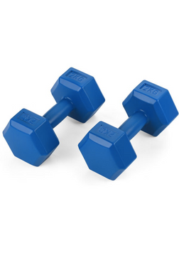 Гантели для фитнеса композитные Gymtek 2х2кг светло-синий