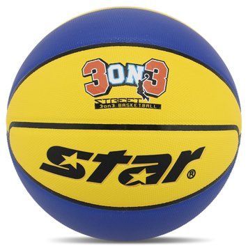 Мяч баскетбольный PU №6 STAR 3ON3 BB4136C (PU, бутил, желтый-синий)