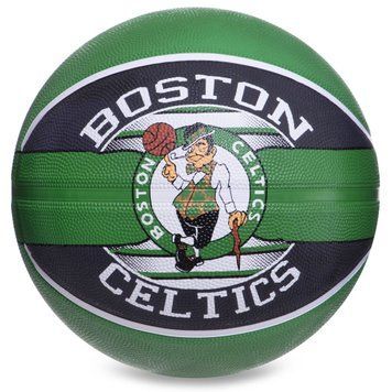 М'яч баскетбольний гумовий SPALDING NBA Team BOSTON CELTIC 83505Z №7 зелений-чорний
