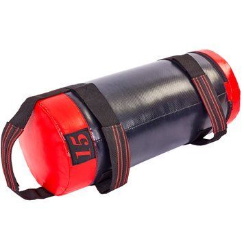 Мішок для кросфіта та фітнесу SP-Planeta FI-6574-15 15кг чорний-червоний