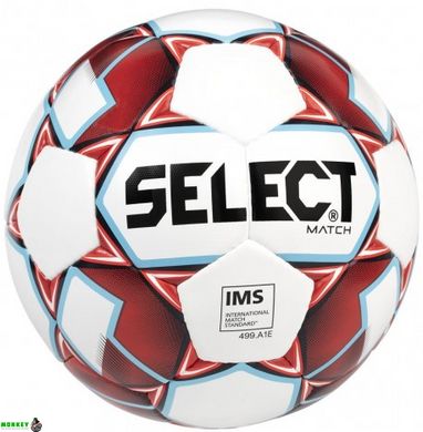 Мяч футбольный Select Match IMS бело-красный Уни