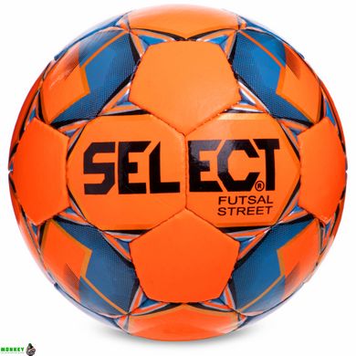 Мяч для футзала №4 ламин. ST FUTSAL STREET FB-4803 (5 сл., сшит вручную) (оранжевый-синий)