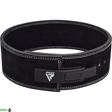 Пояс для тяжелой атлетики RDX 4 Pro Liver Buckle кожаный Black Plus L