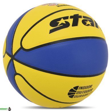 Мяч баскетбольный PU №6 STAR 3ON3 BB4136C (PU, бутил, желтый-синий)