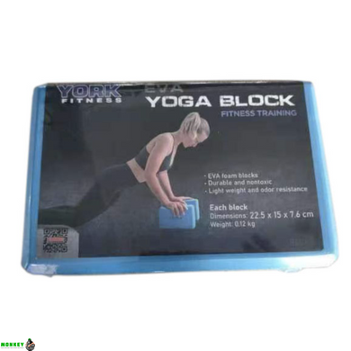 Блок для йоги York Fitness синий