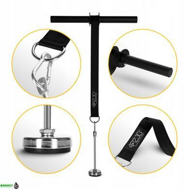 Тренажер для запястий и предплечий 4FIZJO Wrist Roller Black (P-5905973400350)