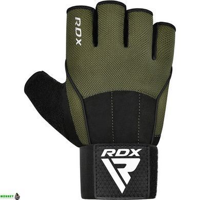 Перчатки для фитнеса RDX W3 ARMY GREEN WITH EVA PADDING-M