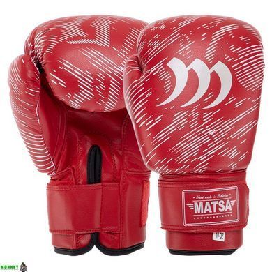 Рукавички боксерські PVC MATSA MA-7762 Чорний 10 унцій