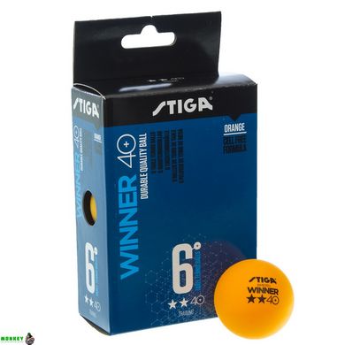 Набір м'ячів для настільного тенісу STIGA WINNER 2* 40+ SGA-1111-24 6 шт кольори в асортименті