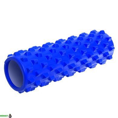Роллер для йоги и пилатеса (мфр ролл) SP-Sport Grid Bubble Roller FI-6672 Синий 45см