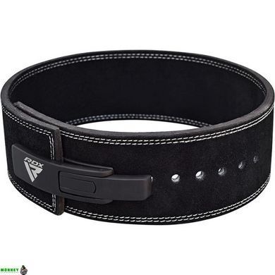 Пояс для тяжелой атлетики RDX 4 Pro Liver Buckle кожаный Black Plus L