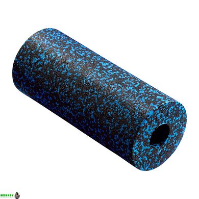 Масажний ролик (валик, роллер) гладкий 4FIZJO EPP PRO+ 33 x 14 см 4FJ1417 Black/Blue