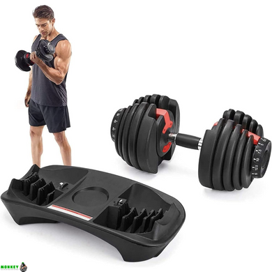 Гантель разборная регулируемая Gymtek 2,5-24кг красный