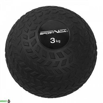 Слэмбол (медицинский мяч) для кроссфита SportVida Slam Ball 3 кг SV-HK0345 Black