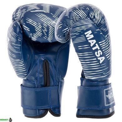 Рукавички боксерські PVC MATSA MA-7762 Чорний 10 унцій