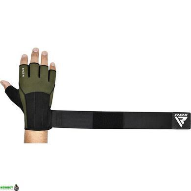 Перчатки для фитнеса RDX W3 ARMY GREEN WITH EVA PADDING-M