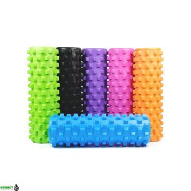 Роллер для йоги и пилатеса (мфр ролл) SP-Sport Grid Bubble Roller FI-6672 Синий 45см