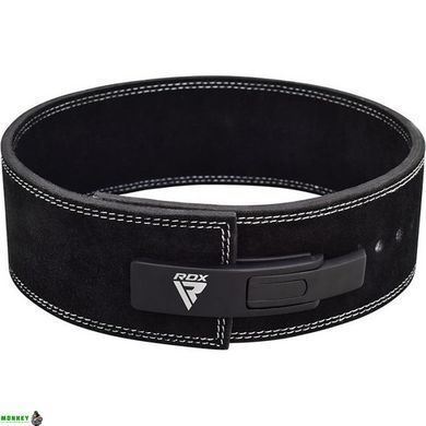 Пояс для тяжелой атлетики RDX 4 Pro Liver Buckle кожаный Black Plus L