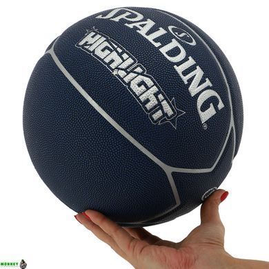 М'яч баскетбольний Composite Leather SPALDING HIGHLIGHT 76867Z №7 синій