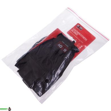 Перчатки для кроссфита и воркаута кожаные BODY SCULPTURE WorkOut BC-4779 размер S-XL черный