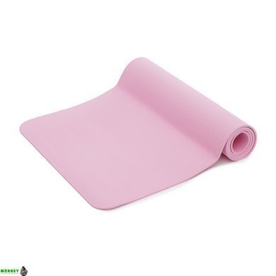 Килимок (мат) спортивний SportVida TPE 183 x 61 x 0.6 см для йоги та фітнесу SV-EZ0055 Pink