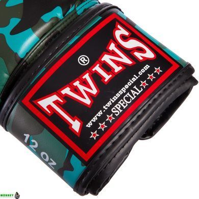 Рукавички боксерські TWINS FBGVS3-ML Камуфляж темно-зелений 14 унцій