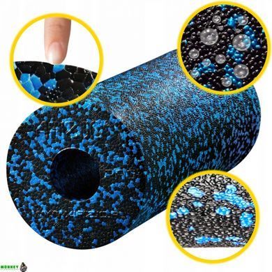 Масажний ролик 4FIZJO EPP PRO+ 33 x 14 см (валик, роллер) гладкий Black/Blue (P-5907222931417)