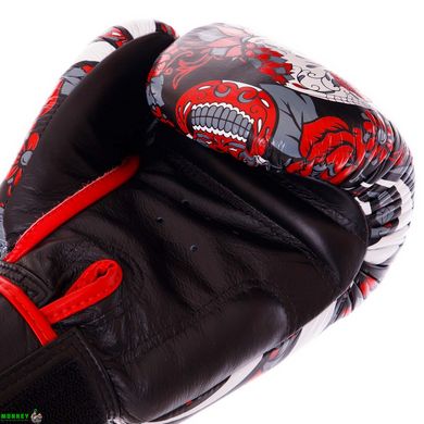 Боксерські рукавиці шкіряні TWINS FBGVL3-53 SKULL 10-14унцій кольори в асортименті