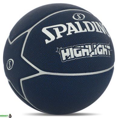 М'яч баскетбольний Composite Leather SPALDING HIGHLIGHT 76867Z №7 синій