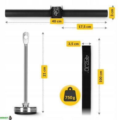 Тренажер для запястий и предплечий 4FIZJO Wrist Roller Black (P-5905973400350)