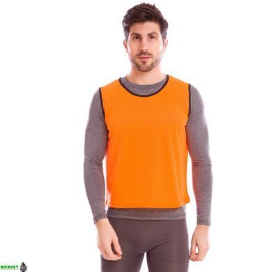 Манишка для футбола мужская цельная (сетка) SP-Sport CO-3946 Красный (PL, р-р 62х56,5см,)