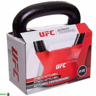 Гиря стальная с виниловым покрытием UFC UHA-69694 вес 8кг красный