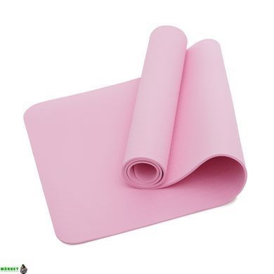 Килимок (мат) спортивний SportVida TPE 183 x 61 x 0.6 см для йоги та фітнесу SV-EZ0055 Pink