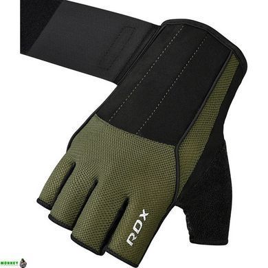 Перчатки для фитнеса RDX W3 ARMY GREEN WITH EVA PADDING-M