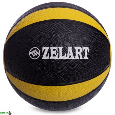 Мяч медицинский медбол Zelart Medicine Ball FI-5122-6 6кг серый-желтый